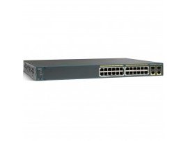 Cisco Catalyst 2960 Plus 24 10/100 PoE + 2 T/SFP LAN Lite, WS-C2960+24PC-S